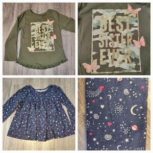 Toddler Girls Long Sleeve Bundle Of 2 Shirts